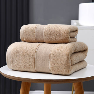 Buy brown Pure Cotton Thickening And Quick-drying Absorbent Bath Towel