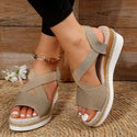 Women Cross-strap Wedge Sandals