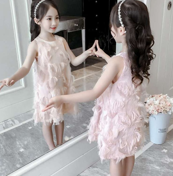 Girls Feather Love Dress