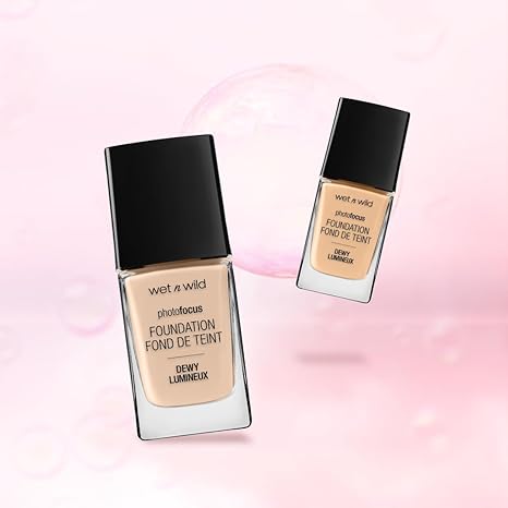 wet n wild Photo Focus Dewy Liquid Foundation Makeup, Soft Beige