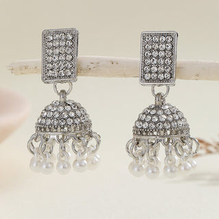 Bohemian Style Heart-shaped Diamond Bell-shaped Earrings