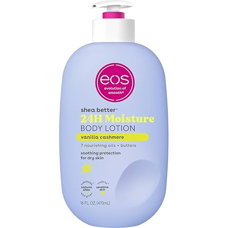 eos Shea Better Body Lotion Vanilla Cashmere, 24-Hour Moisture Skin Care, Lightweight & Non-Greasy, Natural Shea, Vegan, Vanilla Body Lotion, 16 fl oz Main image