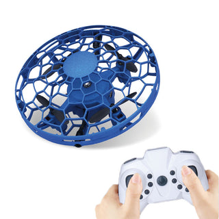 Buy blue-with-controller Flying Helicopter Mini Drone UFO RC Drone Infraed Induction