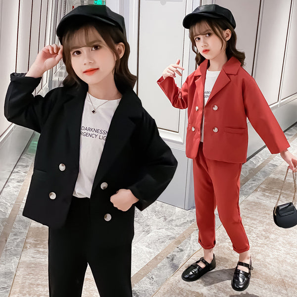 Girl suit two-piece suit