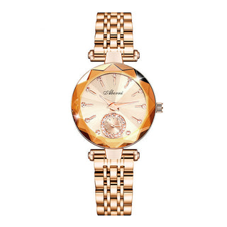 Buy 6012-rose-shell-gold-surface Women&#39;s Fashion Simple Cut Quartz Watch