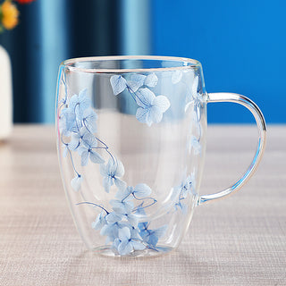 Buy 5-style Dried Flower Double Layer Glass Cup Real Flower Cyber Celebrity Style Quicksand Cup