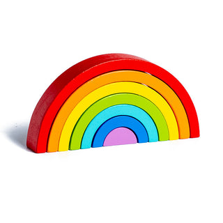 Buy classic-rainbow Children&#39;s Puzzles To Build Rainbow Wooden Blocks And Cognitive Ornaments