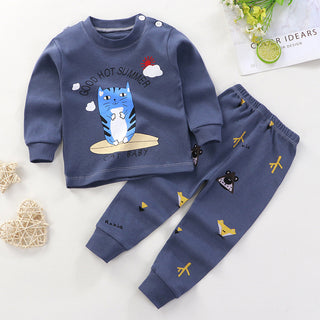 Buy a11 Boys And Girls Children&#39;s Underwear Suit Cotton Children Autumn And Winter Pajamas