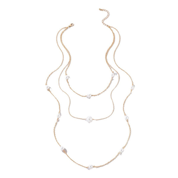 Pearl Long Multi-layer Necklace Fashion