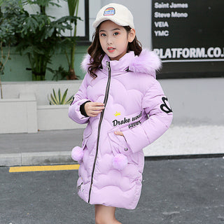 Buy light-purple Girls&#39; cotton-padded jackets