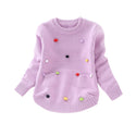 Girls' Round Neck Sweater Kids Korean Version