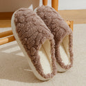 Unisex Home Fuzzy Winter Plush Anti-Skid Soft Soled Cotton Slippers