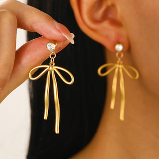 Buy stainless-steel-10675 Exaggerated And Personalized C- Ring Flower Texture Earrings