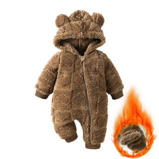 Buy yellowish-brown Infant Autumn And Winter Clothes Jumpsuit