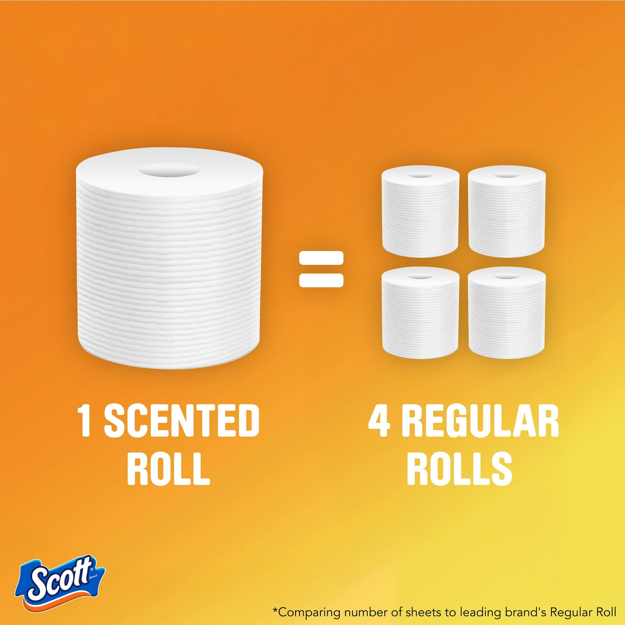 Scott ComfortPlus Toilet Paper with Soft Lavender Scented Tube, 12 Mega Rolls Secondary image