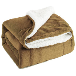 Buy camel Sherpa lamb blanket