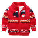 Children's Plush Sweater Thick Knit Cardigan