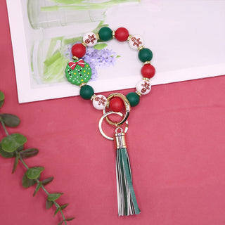 Buy 9-style Christmas Silicone Beads Key Pendants Bracelet