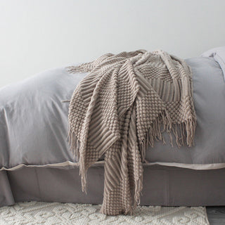 Buy khaki Small blanket nap blanket