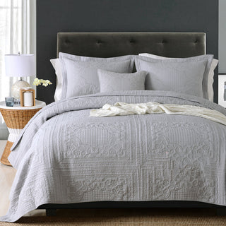 Buy grey Three-piece bedding set