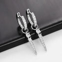 Cross Long Personalized Minority Men And Women Earrings For Couple