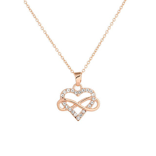 Buy rose-gold Unlimited Love Necklace Women Wrapped Love Valentine&#39;s Day Gifts All Match High-grade Can Not Be Dropped Collarbone Chain