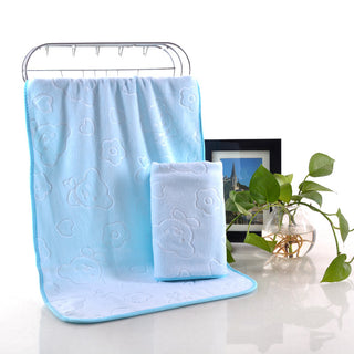 Buy blue Hemming embossed microfiber towel