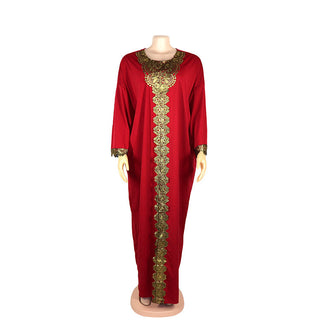 Buy wine-red Women&#39;s embroidered robe