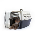 Vibrant Life Pet Portable Kennel for Dogs, Hard-Sided Travel Carrier, Durable, Metal Door, Black & Grey, For Pets 15-25 lbs, 26.2" L x 18.6" W x 16.5" H