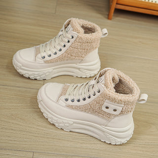 Buy khaki New Warm Non-slip High Top Snow Boots