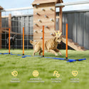 Dog Agility Training Equipment Adjustable Poles for Dog Agility Course with Carry Bag