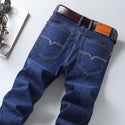 Men's Jeans Autumn And Winter Loose Straight Tube Plush