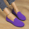 Women Flat Flying Woven Low-cut Slip-on Hollow Shoes
