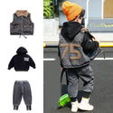 Fashion Simple Boy Winter Denim Suit