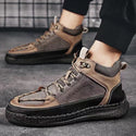 High-end Leather Martin Boots Men's Versatile High-top Shoes