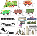 Classical Train Track Electric Lamplight Music Track Train Toy Suit