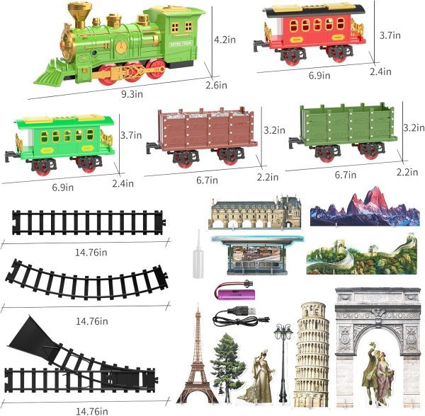 Classical Train Track Electric Lamplight Music Track Train Toy Suit