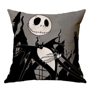 Buy a13 Linen Skull Halloween Pillow Cover