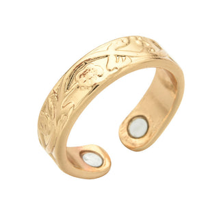 Buy style-2-golden-rg0022 Creative Personalized Health Care Ring For Men And Women