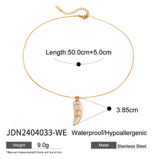 Buy jdn2404033we Women&#39;s Stainless Steel Necklace Special-interest Design Ivory