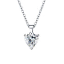 Female Personality Creative Zircon Heart-shaped Pendant Chain Three-piece Suit