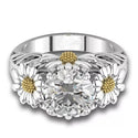 Little Flower Female Pastoral Ring Four Claws