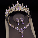 Royal Queen Bridal Jewelry Sets For Women Luxury Tiaras Crow