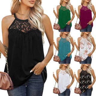 Women's Tank Tops Loose Fit Lace Halter Tops