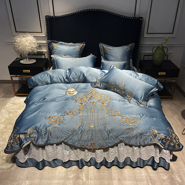 European-style Bed Linen, Bed Skirt, Light Luxury Style Four-piece Suit