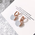 Classic Candy Color Earrings Inlay Transparent Zircon Crystal Earrings Platinum Plated Fashion Jewelry For Women Jewelry