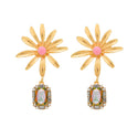 Flower Rhinestone Eardrops Earrings Exaggerated Ladies