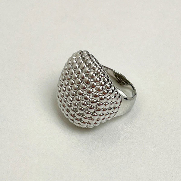 Retro Hollow Metal Ball Beads Simple Bracelet Ring