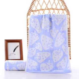 Buy sky-blue Bamboo Fiber Strawberry Towel Absorbs Water