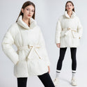 Plus Size Women's Mid-length Down Cotton-padded Jacket Thickened